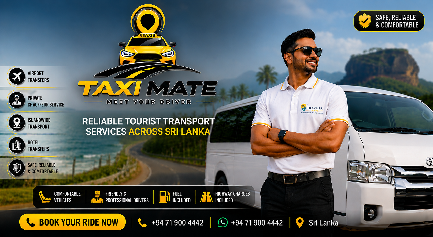 Taxi Mate — safe, comfortable rides across Sri Lanka